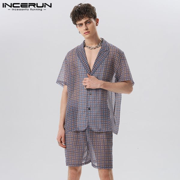 men's hoodies sweatshirts incerun 2023 men sets printing transparent loose lapel short sleeve shirt shorts 2pcs streetwear vacation sui, Black
men's hoodies sweatshirts incerun 2023 men sets printing transparent loose lapel short sleeve shirt shorts 2pcs streetwear vacation sui, Black