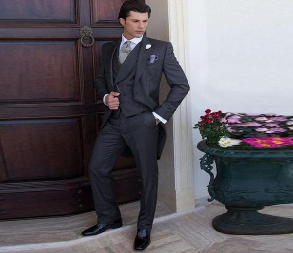 custom made morning style charcoal groom tuxedos man peak lapel groomsmen men wedding suits bridegroom jacketpantst4917679, Black;gray
custom made morning style charcoal groom tuxedos man peak lapel groomsmen men wedding suits bridegroom jacketpantst4917679, Black;gray