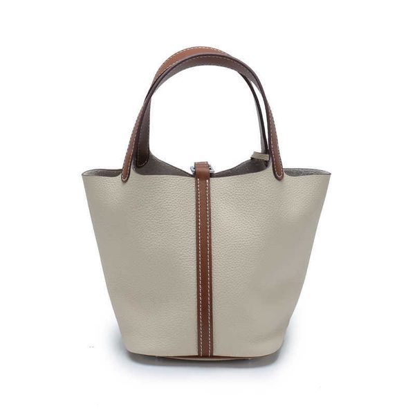 luxury picotin lock bag new leather color-blocking vegetable basket layer togo cowhide women's handbag bucket bag a9b7
luxury picotin lock bag new leather color-blocking vegetable basket layer togo cowhide women's handbag bucket bag a9b7