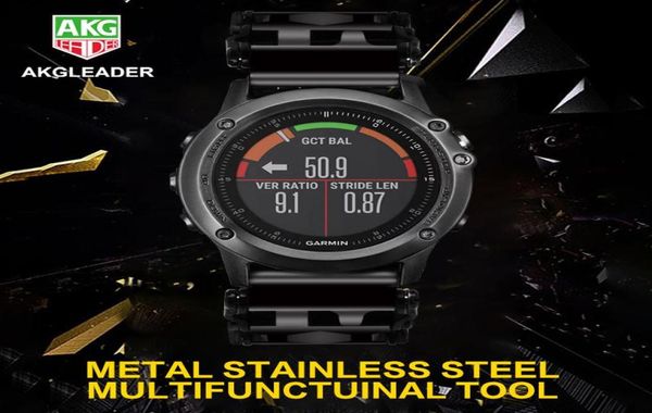 watch bands stainless steel multifunction tread tool outdoor sports bracelet for garmin fenxi 3 5 5x plus 6 6x2720401, Black;brown
watch bands stainless steel multifunction tread tool outdoor sports bracelet for garmin fenxi 3 5 5x plus 6 6x2720401, Black;brown