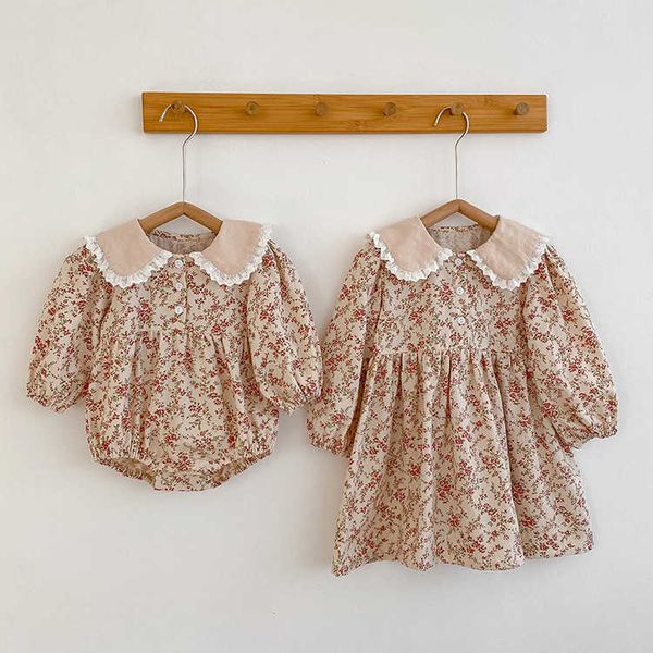 girl's dresses full sleeve floral baby girl dress sister suits romper dress r230719, Red;yellow
girl's dresses full sleeve floral baby girl dress sister suits romper dress r230719, Red;yellow