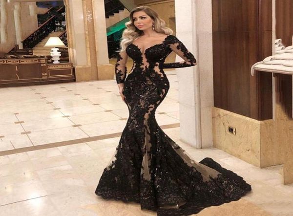 black long sleeves lace mermaid formal evening dresses with beaded appliques sweep train tulle prom gowns4982869, Black;red
black long sleeves lace mermaid formal evening dresses with beaded appliques sweep train tulle prom gowns4982869, Black;red