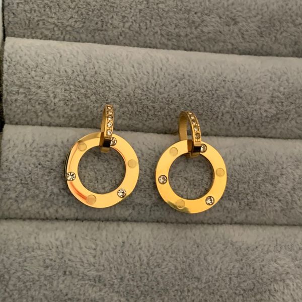 never fade luxury designer love diamond drop hoop 316l stainless steel 18k gold rose silver women earrings girls wedding jewelry, Golden;silver
never fade luxury designer love diamond drop hoop 316l stainless steel 18k gold rose silver women earrings girls wedding jewelry, Golden;silver