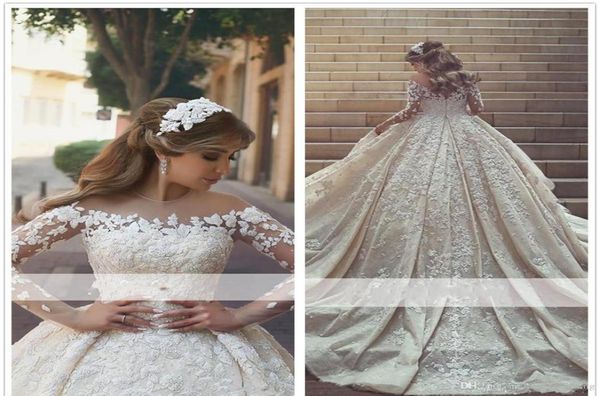 2019 arabic princess sheer long sleeves wedding dress ball gown lace appliques church formal bride bridal gown plus size custom ma3494743, White
2019 arabic princess sheer long sleeves wedding dress ball gown lace appliques church formal bride bridal gown plus size custom ma3494743, White