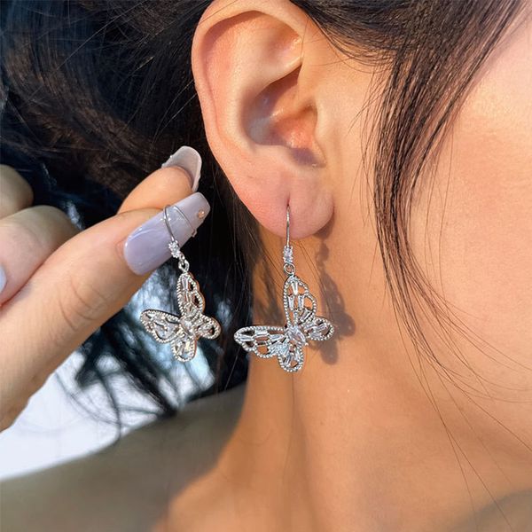 vintage dragonfly butterfly drop earrings for women girls zircon crystal animal dangle earrings wedding jewelry birthday gifts, Silver
vintage dragonfly butterfly drop earrings for women girls zircon crystal animal dangle earrings wedding jewelry birthday gifts, Silver