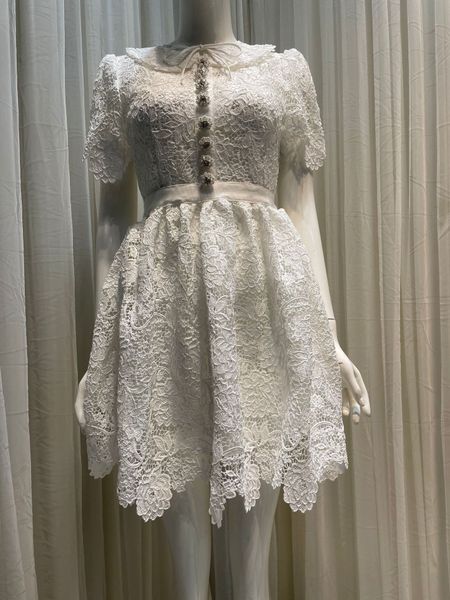 new s-elf portrait white lace mini dress collected short sleeve dress for women, Black;gray
new s-elf portrait white lace mini dress collected short sleeve dress for women, Black;gray