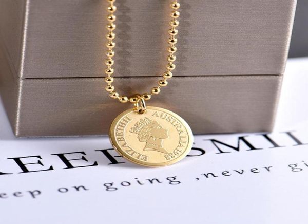 pendant necklaces round medal queen coin titanium steel double chains women necklace clavicle chain girls long sweater8758821, Silver
pendant necklaces round medal queen coin titanium steel double chains women necklace clavicle chain girls long sweater8758821, Silver