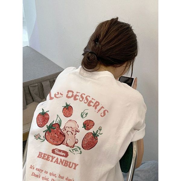 womens tshirt interesting and cute rabbit strawberry printed short sleeve tshirt from the united states summer relaxation casual simple edit, White
womens tshirt interesting and cute rabbit strawberry printed short sleeve tshirt from the united states summer relaxation casual simple edit, White