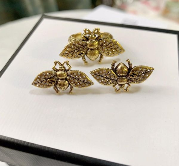 new selling brass material bee and diamond personalized earrings fashion wild woman open ring5991687, Golden
new selling brass material bee and diamond personalized earrings fashion wild woman open ring5991687, Golden