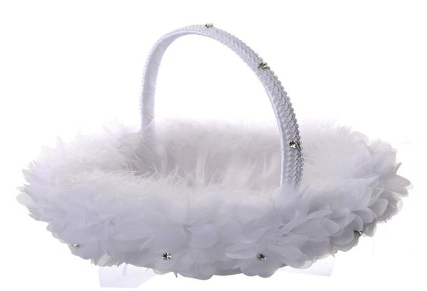 white ostrich feather flower girl basket elegant round silk flower basket wedding favors wedding accessory1902829
white ostrich feather flower girl basket elegant round silk flower basket wedding favors wedding accessory1902829