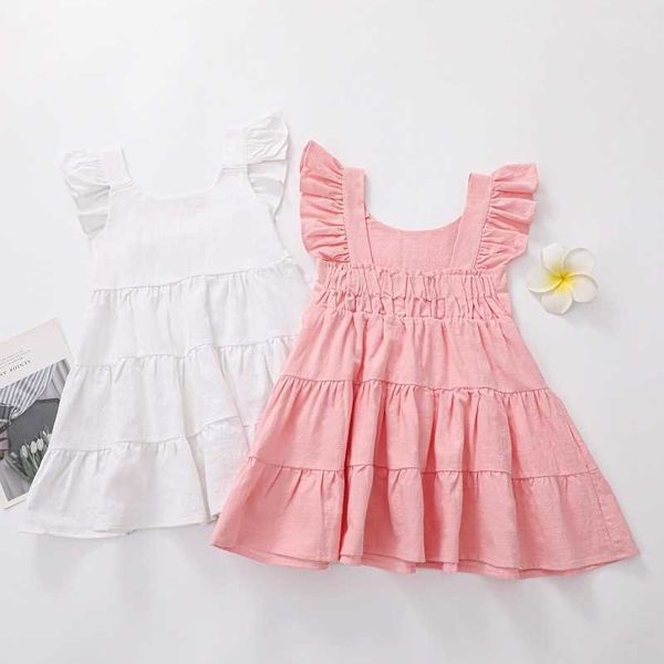 girl's dresses summer girls dress linen cotton ruffles kids dress solid cotton children dress fashion girls clothing r230719, Red;yellow
girl's dresses summer girls dress linen cotton ruffles kids dress solid cotton children dress fashion girls clothing r230719, Red;yellow