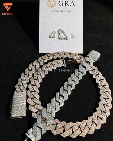 li feng jewelry pass diamond test moissanite 12mm wide solid silver cuban link chain for mens hip hop necklace
li feng jewelry pass diamond test moissanite 12mm wide solid silver cuban link chain for mens hip hop necklace