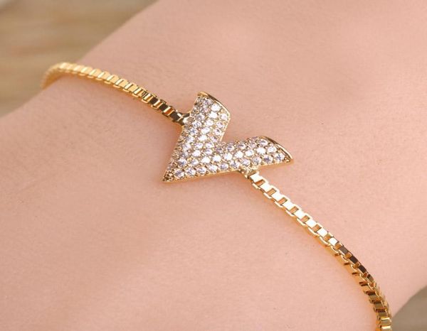 madrry requintado gold color bracelets for women letter v adjustable charm bracelet cz zircon copper chain pulseira feminina link8627164, Black
madrry requintado gold color bracelets for women letter v adjustable charm bracelet cz zircon copper chain pulseira feminina link8627164, Black