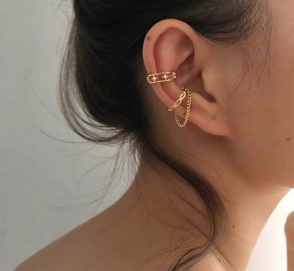 rock vintage star chain tassel clip clipon earrings for women fake piercing screw back ear cuff jewelry gifts2294887, Silver
rock vintage star chain tassel clip clipon earrings for women fake piercing screw back ear cuff jewelry gifts2294887, Silver