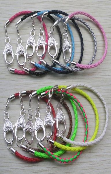 12pcslot silver plated heart clasp 1620cm fashion pu leather jewelry chains european diy bracelet mix color5661670, Golden;silver
12pcslot silver plated heart clasp 1620cm fashion pu leather jewelry chains european diy bracelet mix color5661670, Golden;silver