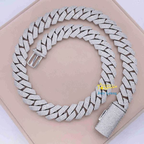 hip hop jewelry 15mm 18mm 20mm 4 rows prong cuban link chain necklace iced out moissanite diamond cuban chain, Silver
hip hop jewelry 15mm 18mm 20mm 4 rows prong cuban link chain necklace iced out moissanite diamond cuban chain, Silver