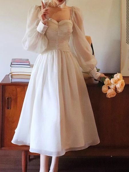 urban dresses elegant for women long sleeve french style party dress fairycore solid folds puff 2023 spring summer 230719, White;black
urban dresses elegant for women long sleeve french style party dress fairycore solid folds puff 2023 spring summer 230719, White;black