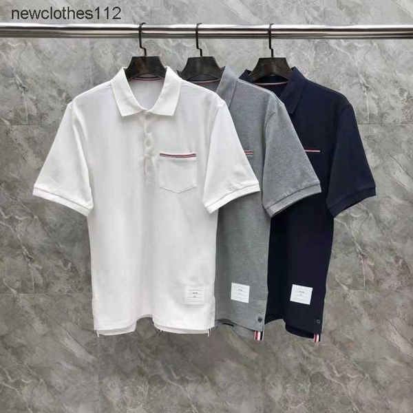 tb summer short sleeve couple costume polo shirt pocket woven polo t-shirt casual sports fashion brand, White;black
tb summer short sleeve couple costume polo shirt pocket woven polo t-shirt casual sports fashion brand, White;black
