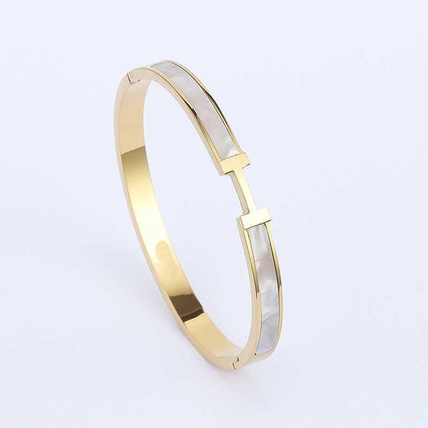luxury hrems bangle online store korean version stainless steel titanium shell bracelet white letter fashion with gift box, Black
luxury hrems bangle online store korean version stainless steel titanium shell bracelet white letter fashion with gift box, Black