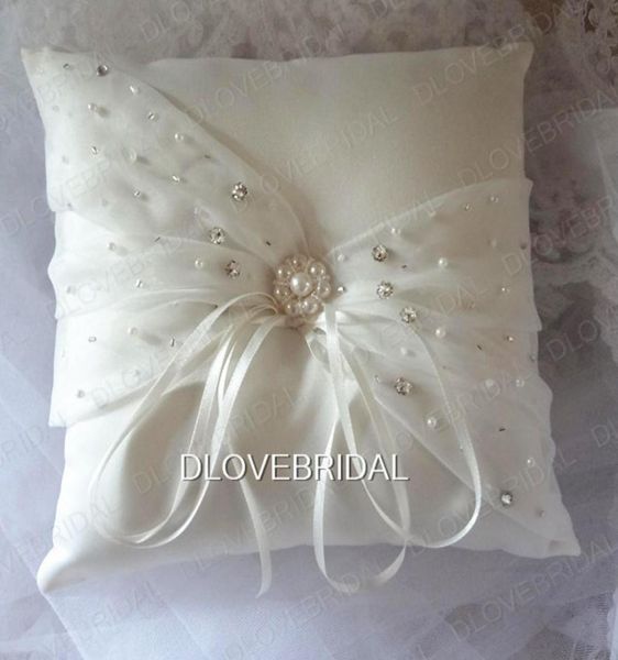 elegant white ivory satin organza bridal ring pillow with delicate crystal beadings wedding ceremony ring pillows with ribbons hig8165910
elegant white ivory satin organza bridal ring pillow with delicate crystal beadings wedding ceremony ring pillows with ribbons hig8165910