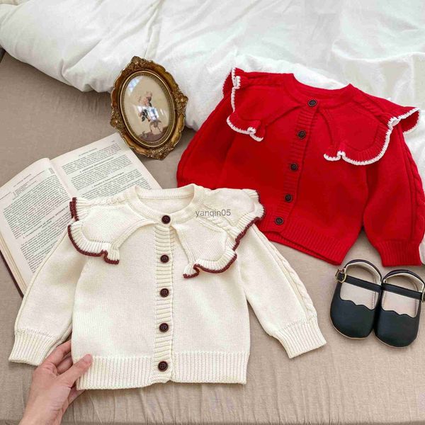 pullover autumn winter infant baby cardigan sweater boy children retro knitted lotus collar coat kids girl cotton solid warm jacket hkd2307, Blue
pullover autumn winter infant baby cardigan sweater boy children retro knitted lotus collar coat kids girl cotton solid warm jacket hkd2307, Blue