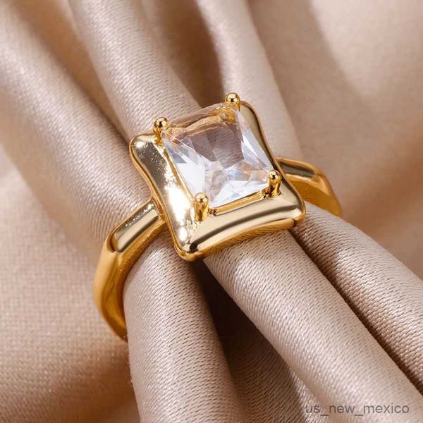 band rings square purple zircon flower rings for women gold color stainless steel adjustable ring vintage wedding jewelry r230719, Silver
band rings square purple zircon flower rings for women gold color stainless steel adjustable ring vintage wedding jewelry r230719, Silver