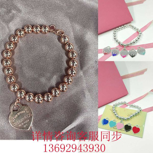 high version zhitjia s925 silver heart enamel series classic versatiffayle simple 8mm ball bracelet, Black
high version zhitjia s925 silver heart enamel series classic versatiffayle simple 8mm ball bracelet, Black