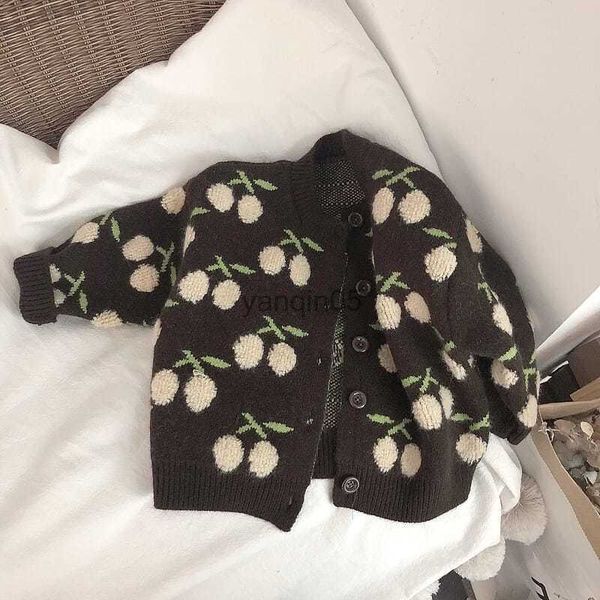 pullover vintage cherry baby girl sweater cardigan autumn winter korean children thickened single breasted knitwear coat for 1-6y kids hkd23, Blue
pullover vintage cherry baby girl sweater cardigan autumn winter korean children thickened single breasted knitwear coat for 1-6y kids hkd23, Blue