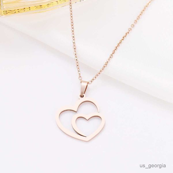 pendant necklaces stainless steel necklace for women man hollow double heart choker pendant charms necklace engagement jewelry r230719, Silver
pendant necklaces stainless steel necklace for women man hollow double heart choker pendant charms necklace engagement jewelry r230719, Silver