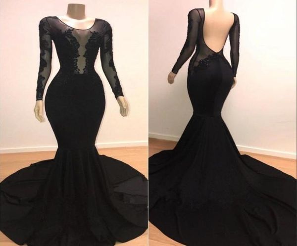 2019 mermaid black prom dresses long sleeves illusion bodices lace applique backless formal evening gowns court train3722732
2019 mermaid black prom dresses long sleeves illusion bodices lace applique backless formal evening gowns court train3722732