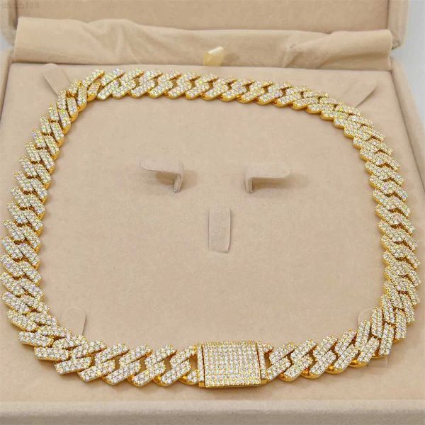 hip hop shining jewelry iced out 15mm vvs d color moissanite diamond 10k gold cuban link chain, Silver 
hip hop shining jewelry iced out 15mm vvs d color moissanite diamond 10k gold cuban link chain, Silver