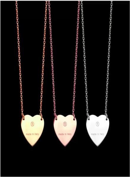 never fading stainless steel simple heart pendant necklaces 3 colors gold plated classic style logo printed women designer jewelry3978632, Silver
never fading stainless steel simple heart pendant necklaces 3 colors gold plated classic style logo printed women designer jewelry3978632, Silver