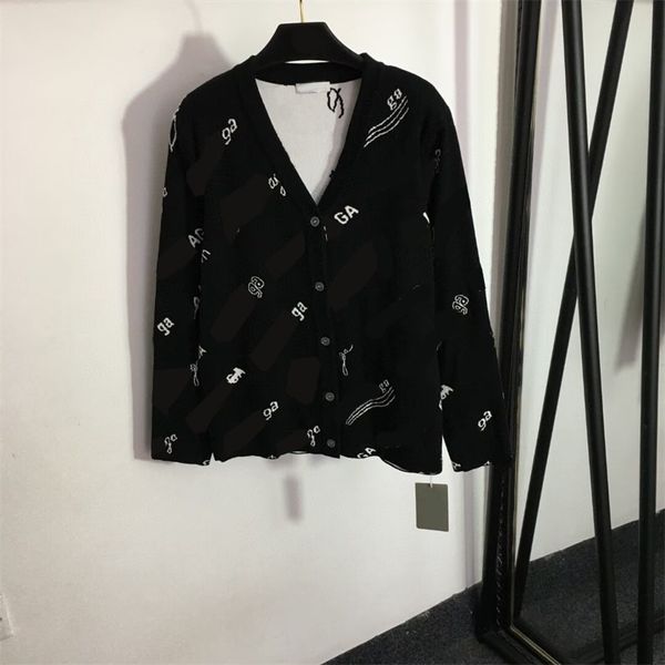 designer women knit cardigans v neck sweaters letter cardigan fashion autumn crochet outwear jackets womens button coats woman autumn street, Black;brown
designer women knit cardigans v neck sweaters letter cardigan fashion autumn crochet outwear jackets womens button coats woman autumn street, Black;brown