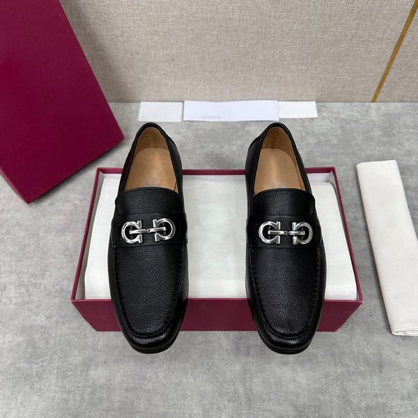 2023 new men's formal leather shoes modern style metal buckle decoration genuine leather soft sole one step men's shoes, Black
2023 new men's formal leather shoes modern style metal buckle decoration genuine leather soft sole one step men's shoes, Black