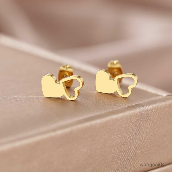 charm stainless steel earrings trend new korean fashion exquisite simple double heart stud earrings for women jewelry party gifts r230719, Golden
charm stainless steel earrings trend new korean fashion exquisite simple double heart stud earrings for women jewelry party gifts r230719, Golden