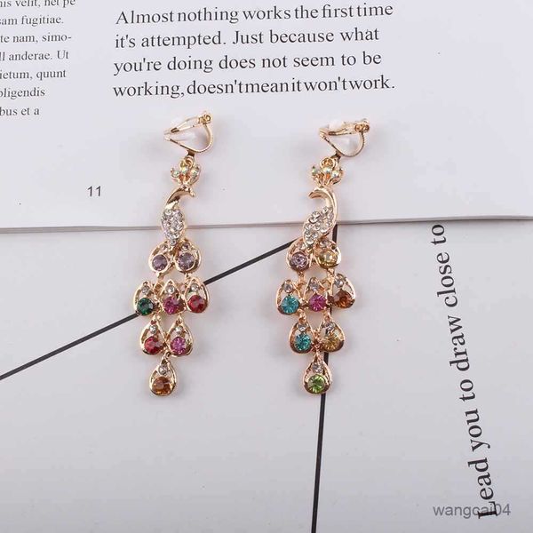 charm peacock clip on earrings ethnic long clip rhinestone crystal vintage party cuff wedding bohemian earrings for women r230719, Golden
charm peacock clip on earrings ethnic long clip rhinestone crystal vintage party cuff wedding bohemian earrings for women r230719, Golden