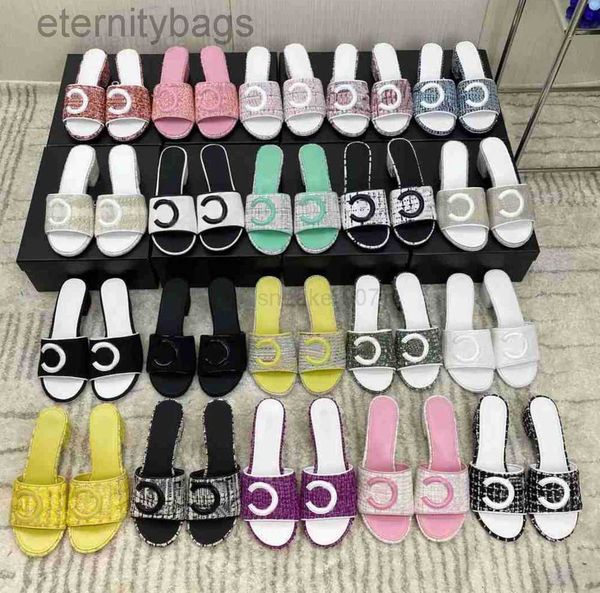 channel designer slippers women tweed sandals letter flats slip mule embroidery slides lady girls macaron platform wedges low heel channel 2, Black
channel designer slippers women tweed sandals letter flats slip mule embroidery slides lady girls macaron platform wedges low heel channel 2, Black