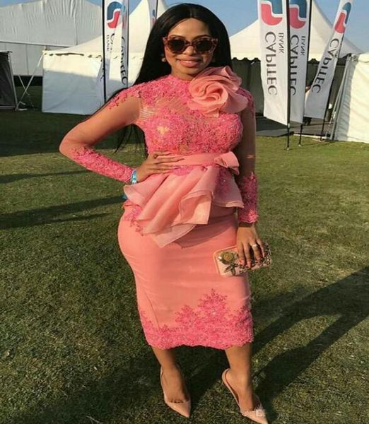 coral sheath applique lace tea length cocktail party dresses 2019 african sheer long sleeves jewel short formal evening gowns form4155902, Black;red
coral sheath applique lace tea length cocktail party dresses 2019 african sheer long sleeves jewel short formal evening gowns form4155902, Black;red
