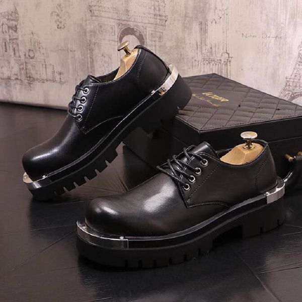 fashionable men's luxury designer shoes thick soles big head leather shoes with black casual shoes men's single shoes 1aa20
fashionable men's luxury designer shoes thick soles big head leather shoes with black casual shoes men's single shoes 1aa20