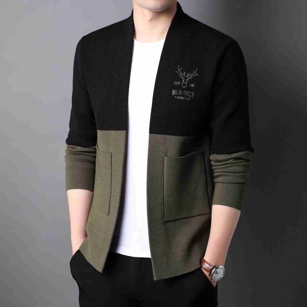 men's sweaters 2021 autumn and winter fashion brand cashmere cardigan men's stitching cardigan sweater men's korean casual sw, White;black
men's sweaters 2021 autumn and winter fashion brand cashmere cardigan men's stitching cardigan sweater men's korean casual sw, White;black