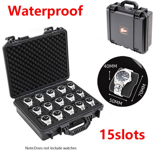 watch boxes cases 3/4/6/8/15/24/32 slot abs plastic case portable waterproof case for storing watch toolbox 230718, Black;blue
watch boxes cases 3/4/6/8/15/24/32 slot abs plastic case portable waterproof case for storing watch toolbox 230718, Black;blue