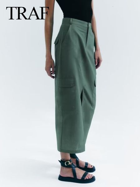 skirts traf women fashion 2023 solid midi split casual slim fit skirt zippered pockets design sense female long 230718, Black
skirts traf women fashion 2023 solid midi split casual slim fit skirt zippered pockets design sense female long 230718, Black