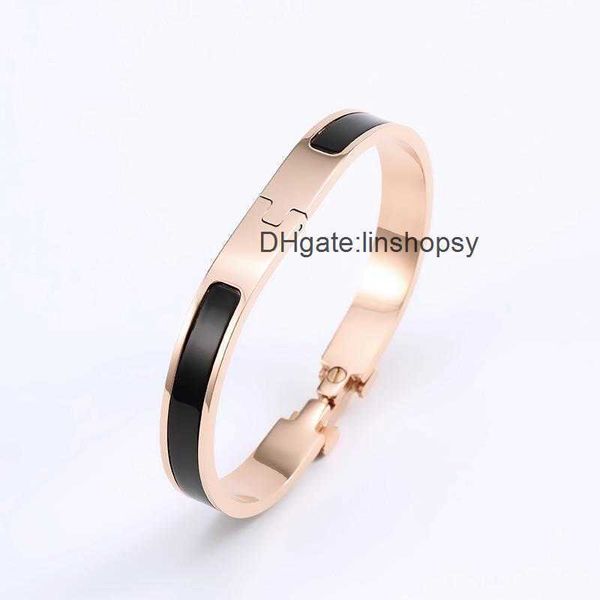 aher mas designer luxury brand enamel bracelet designer bracelet h enamel letter narrow version 8mm rose gold couple simple, Black
aher mas designer luxury brand enamel bracelet designer bracelet h enamel letter narrow version 8mm rose gold couple simple, Black