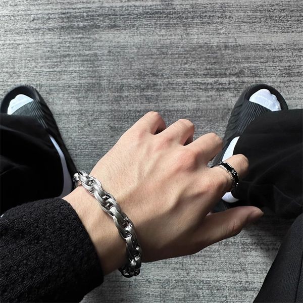 japan and south korea colorless cool titanium steel fried dough twists splicing bracelet men fashion ins design male hip hop, Black
japan and south korea colorless cool titanium steel fried dough twists splicing bracelet men fashion ins design male hip hop, Black