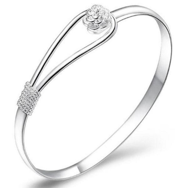20 off30 sterling silver bangle bracelet with flower good crystal silver color ship3996022, Black
20 off30 sterling silver bangle bracelet with flower good crystal silver color ship3996022, Black