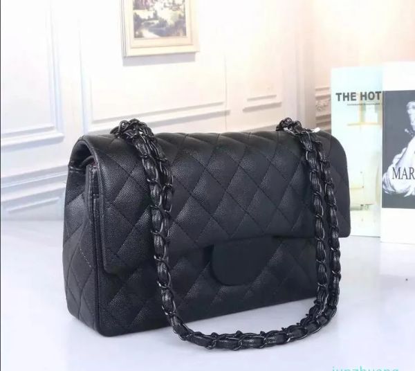 2022 designer- women classic flap bag handbag lady silver black chain shoulder messenger bag
2022 designer- women classic flap bag handbag lady silver black chain shoulder messenger bag