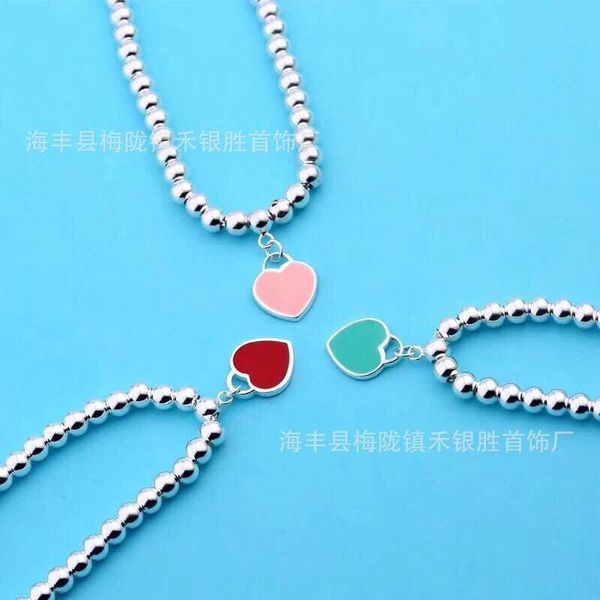 designer tiffay classic s925 sterling silver enamel peach heart bracelet high edition cnc printing tiffay heart shaped pendant simple and fa, Black
designer tiffay classic s925 sterling silver enamel peach heart bracelet high edition cnc printing tiffay heart shaped pendant simple and fa, Black