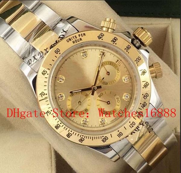4 style elling black gold dial men's 40mm 18kt gold and steel no chronograph watch diamond 116518 116519 automatic mens watch, Slivery;brown
4 style elling black gold dial men's 40mm 18kt gold and steel no chronograph watch diamond 116518 116519 automatic mens watch, Slivery;brown