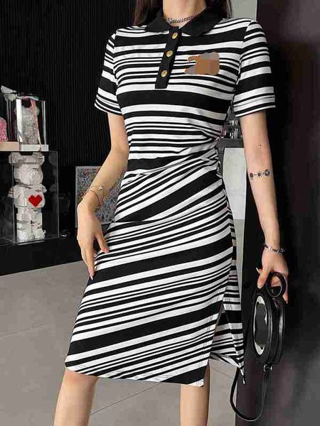 urban dresses designer classic alphabet polo dress collar black and white stripe short sleeve women's slim mid length nglu, White;black
urban dresses designer classic alphabet polo dress collar black and white stripe short sleeve women's slim mid length nglu, White;black