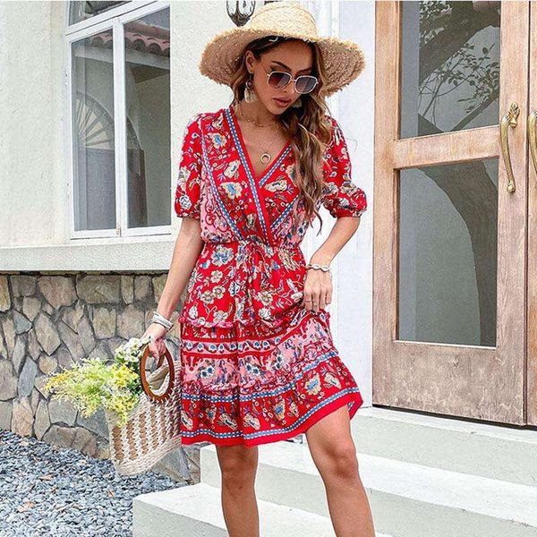 summer womens elegant skirt small floral print short sleeve dress, Black;gray
summer womens elegant skirt small floral print short sleeve dress, Black;gray